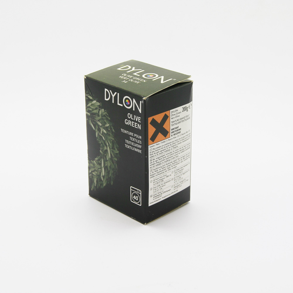 Teinture tissu DYLON vert olive - teinture pour linge et textile vert olive